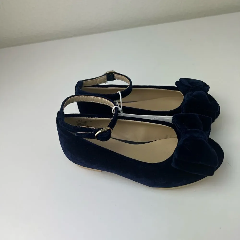 Janie and Jack VELVET BOW BALLET FLAT